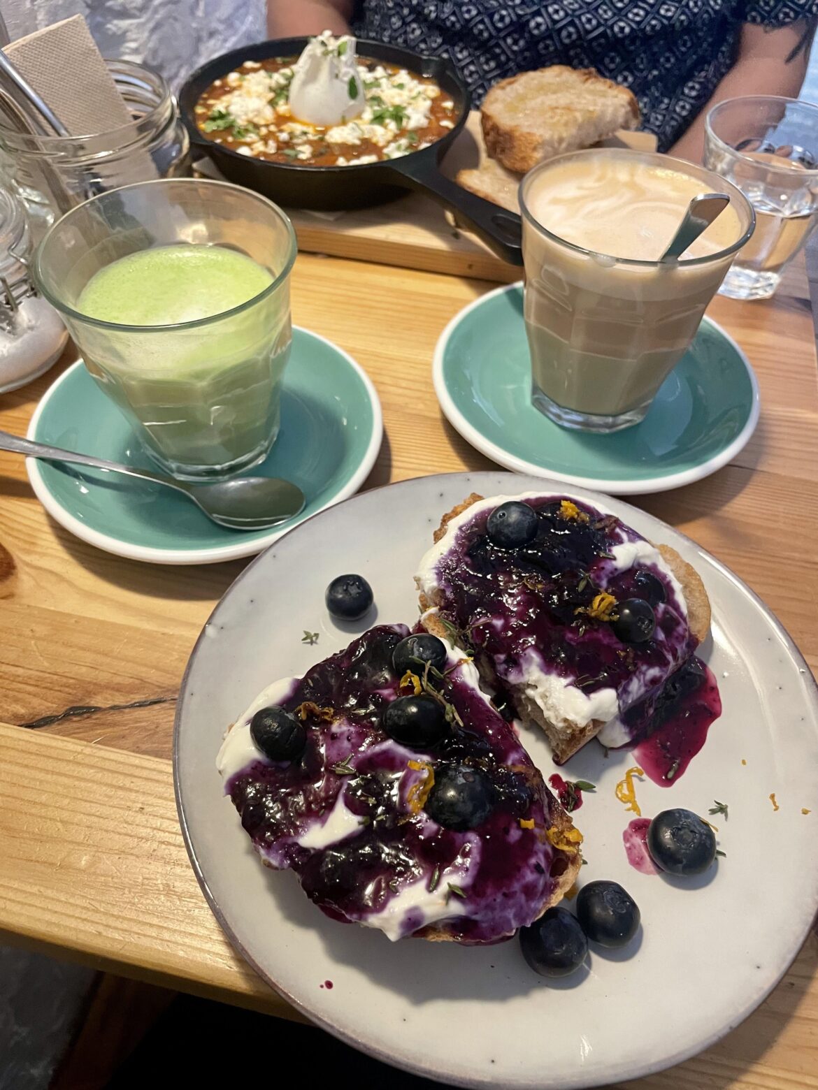 Blueberry ricotta toast no