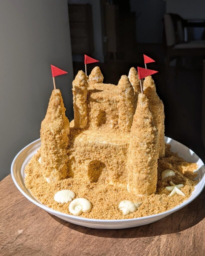 I made a Sandcastle cake!