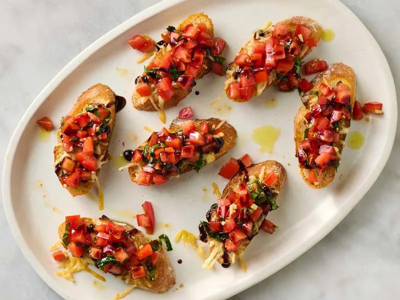 natashas kitchen bruschetta recipe on a plate