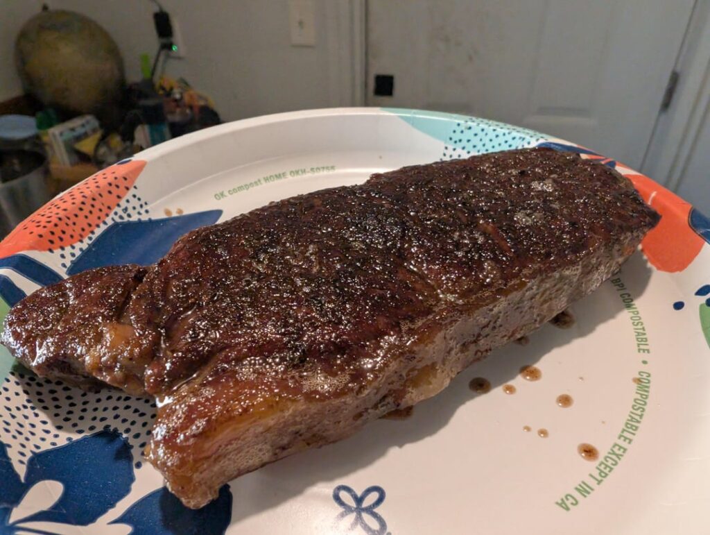 $8 grocery outlet steak served the lazy way