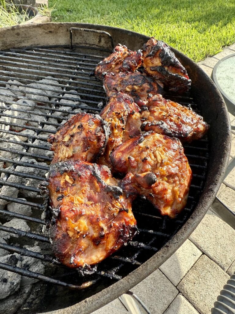 Lemongrass grilled chicken thighs