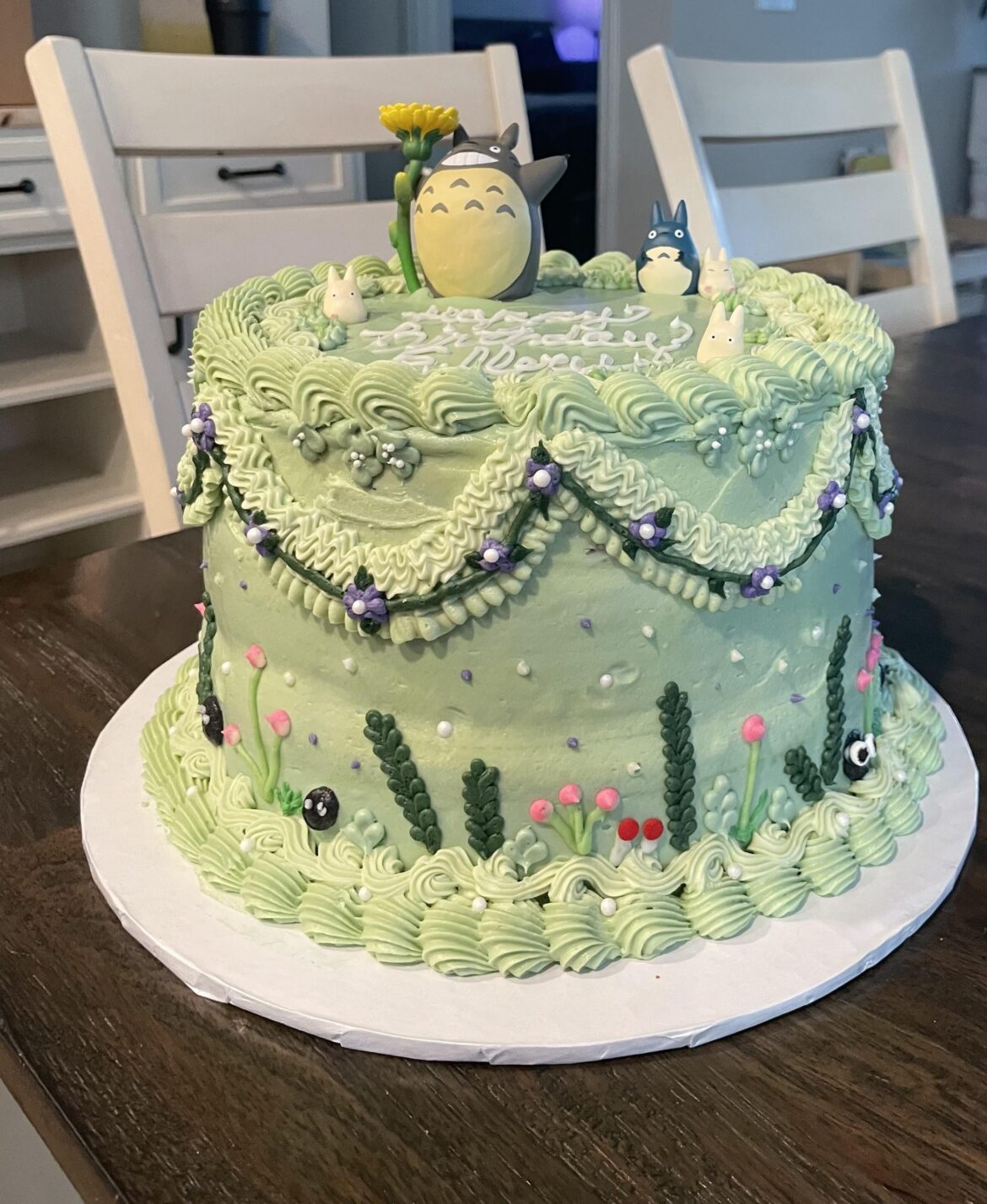 Totoro themed Cake for my friends 2 year old birthday