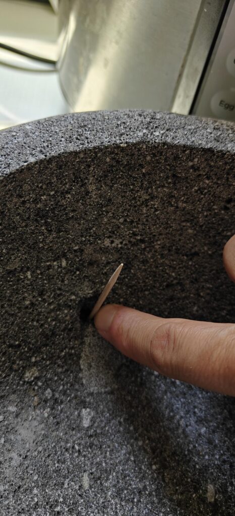 What to do with molcajete with deep hole?
