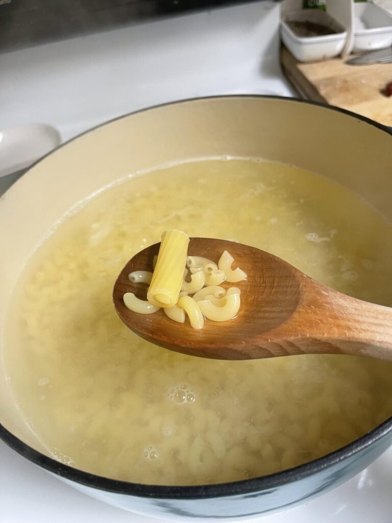 Random piece of rigatoni in my elbow pasta