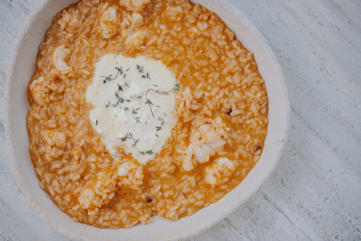 Prawn & Lobster Risotto, MĀRE by La Luna Beach Club, Main Beach (image supplied)
