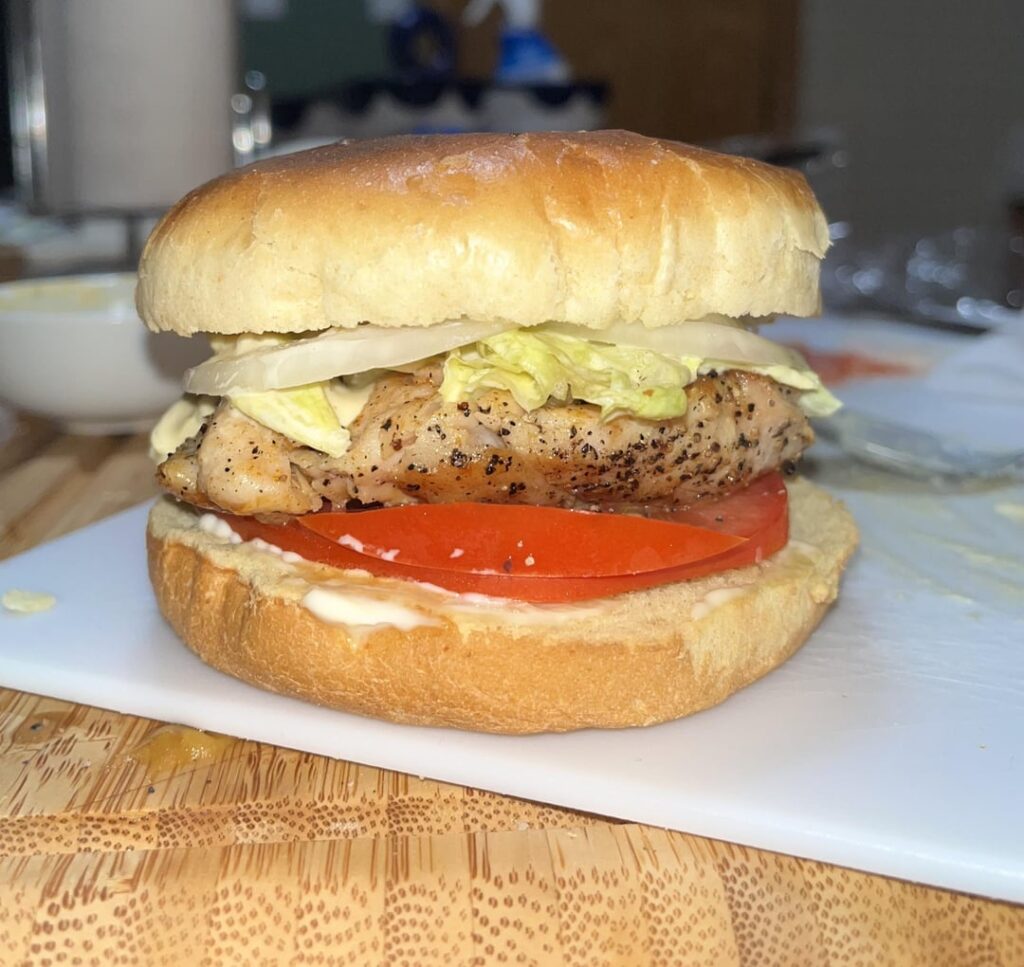 Made a chicken sandwich