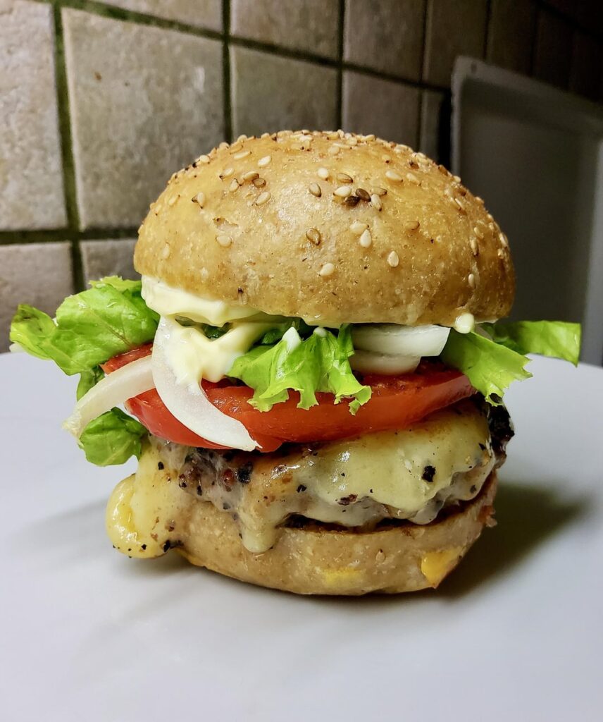 Homemade sourdough version of McDonald’s Hamburger Royal TS* Homemade sourdough version of McDonald's Hamburger Royal TS*