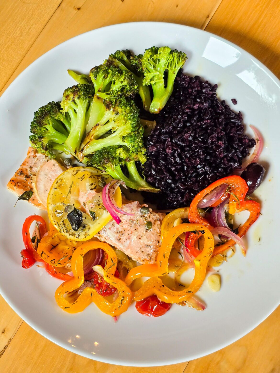 Mediterranean Salmon dinner