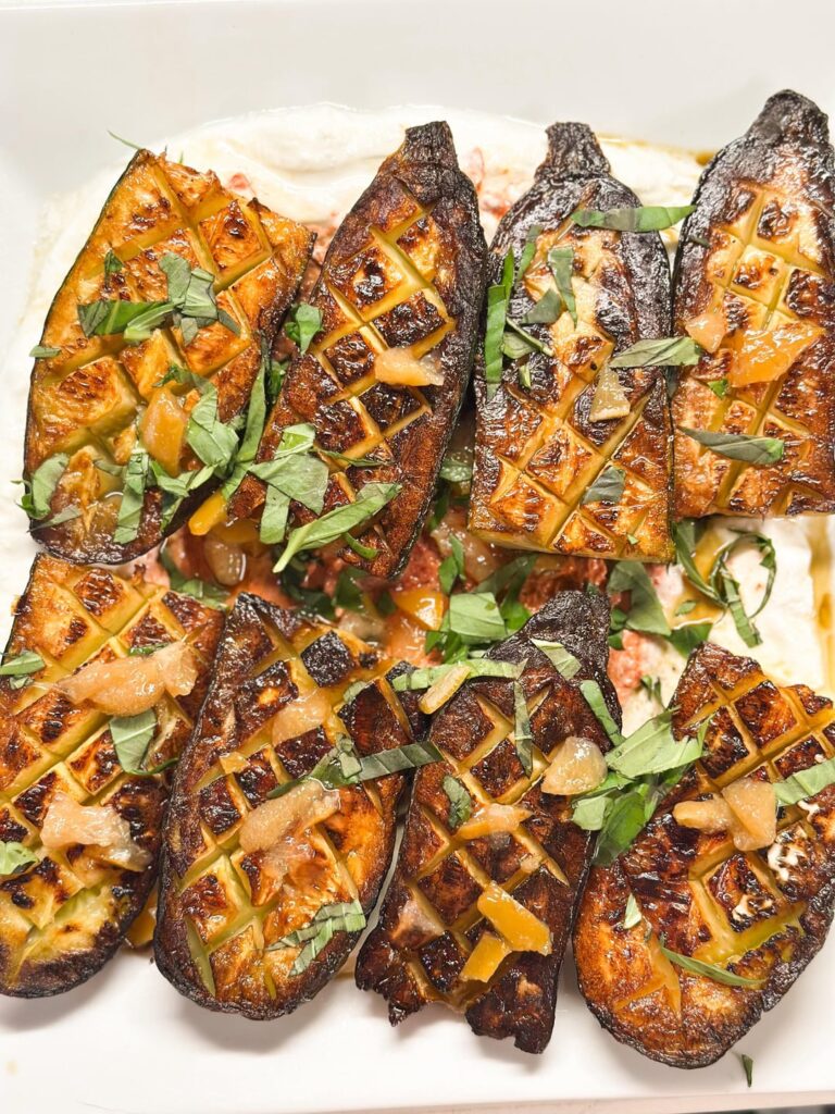 Pan-Seared Zucchini with Yogurt, Red Pepper Paste, and Preserved Lemon by Andrea Geary from Cook’s Illustrated, July/August 2025