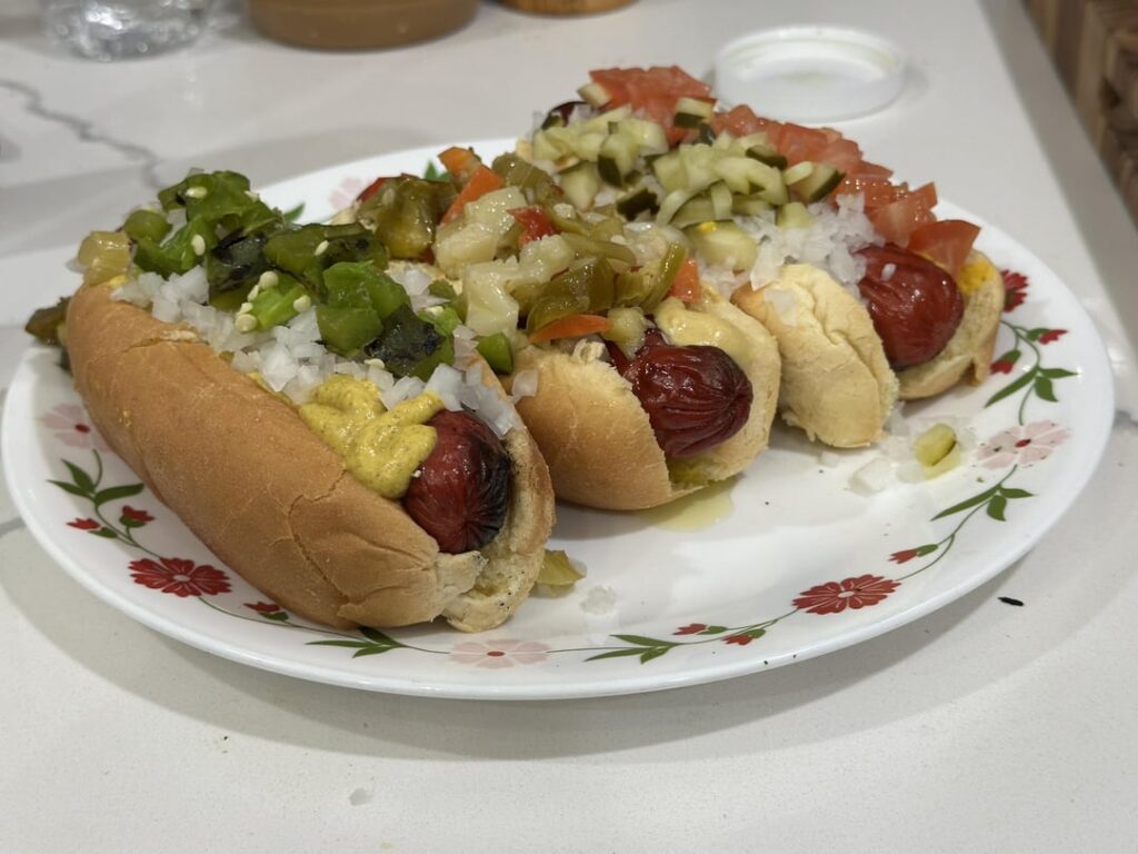 [homemade] 3 hotdogs