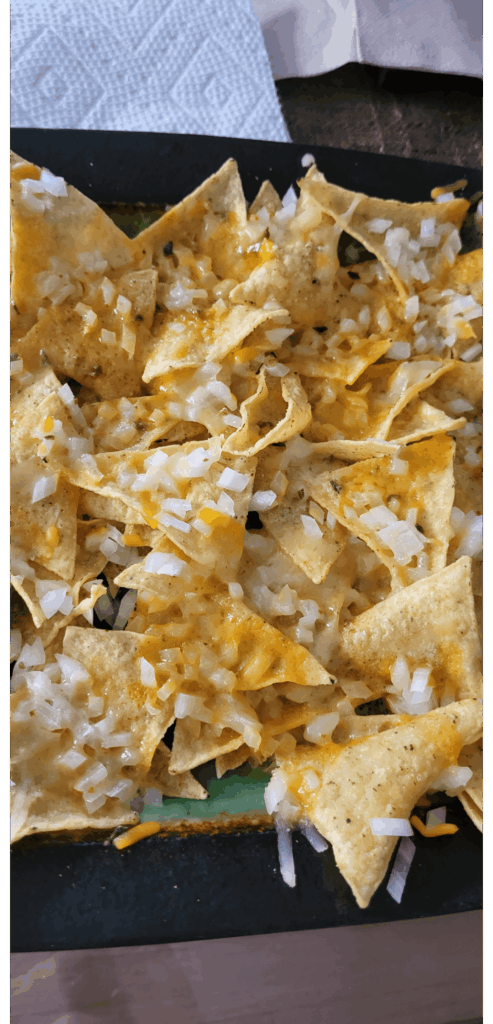 Onion cheese nachos!