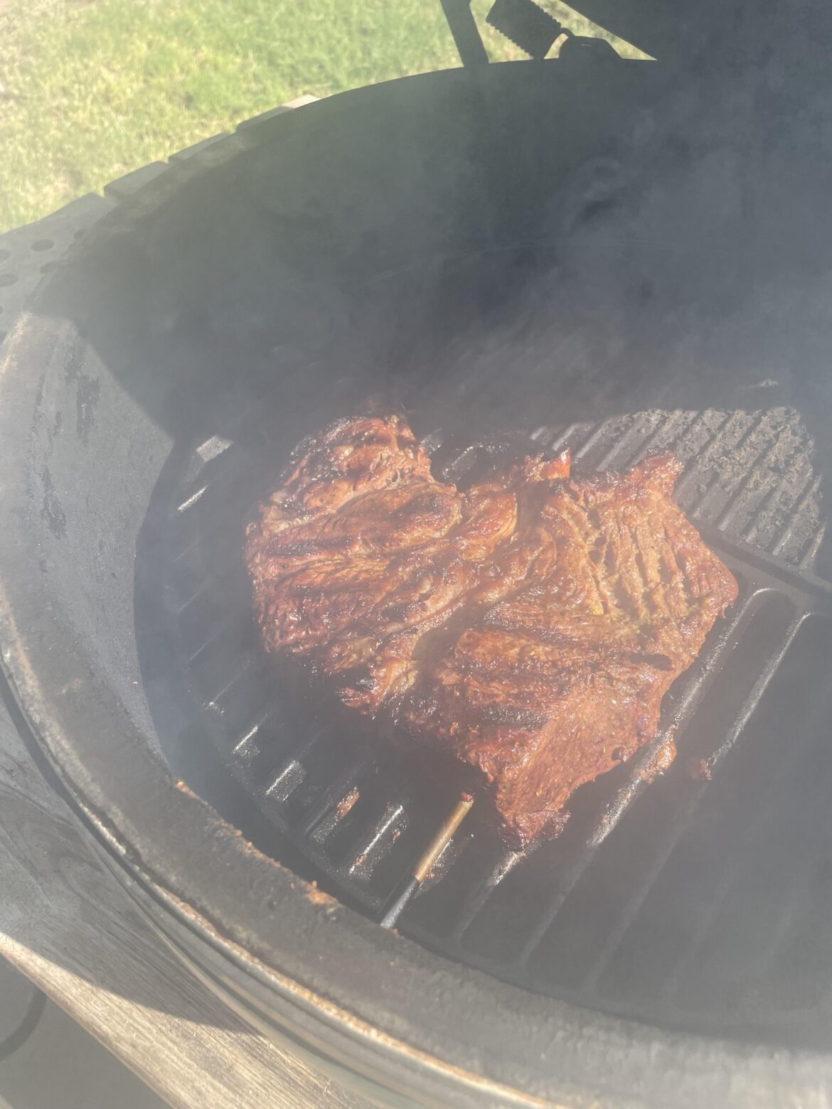 working on burnt ends 🥃