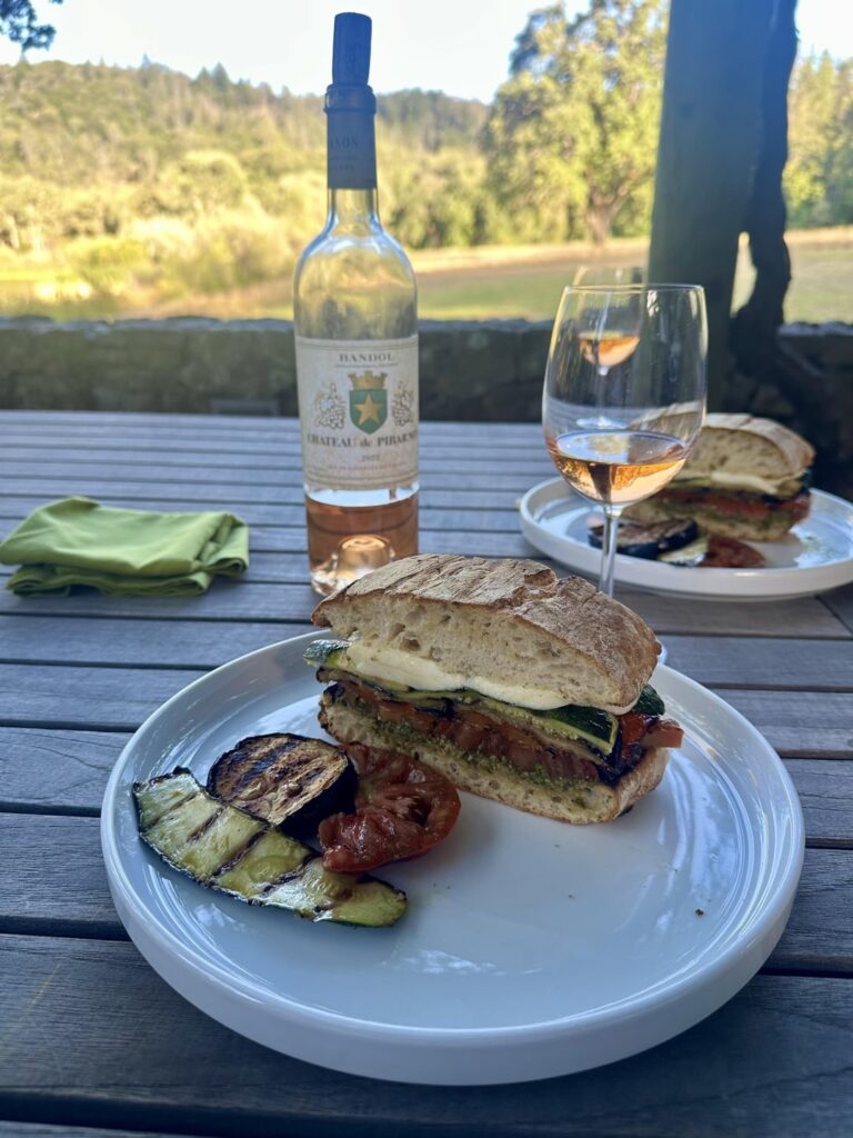 Bandol Rosé + Homegrown Veg