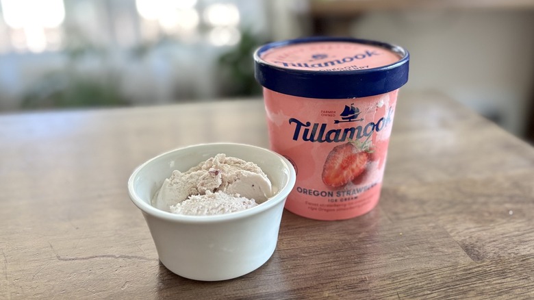 Tillamook Oregon Strawberry Ice Cream