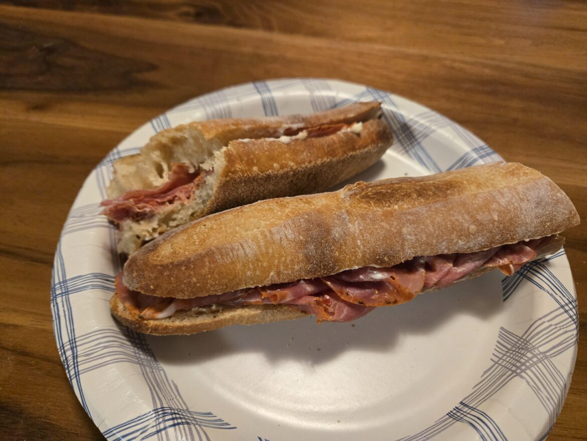 Made some baguettes and picked up some hot capicola