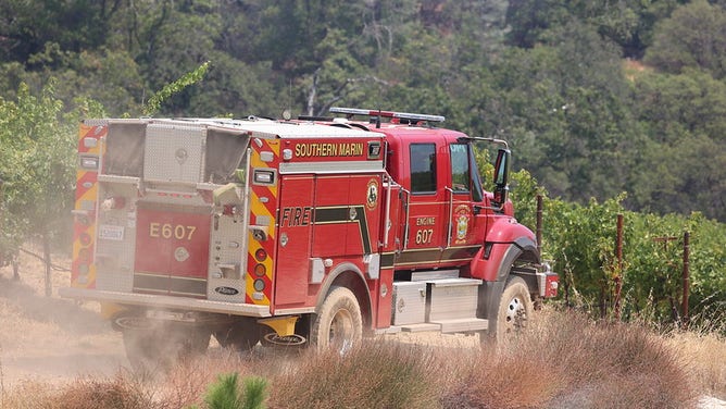 The Pickett Fire burning in Napa County, California in August 2025.