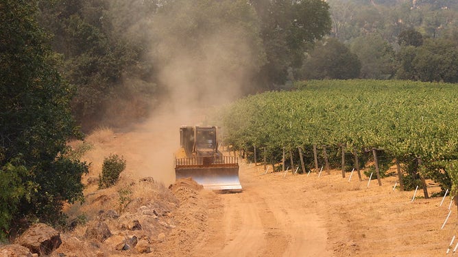 The Pickett Fire burning in Napa County, California in August 2025.