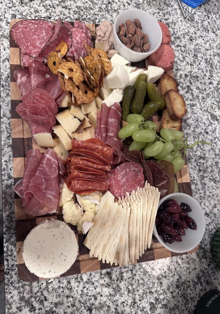 Date night board before and after