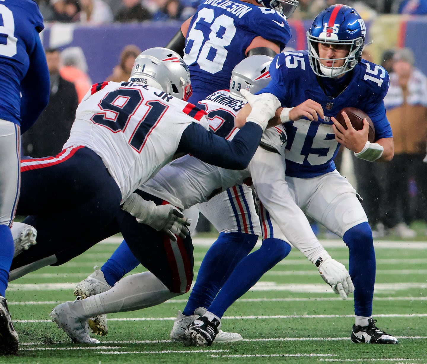 In November 2023, Tommy DeVito threw for a touchdown and the Giants escaped with a win over the Patriots.


