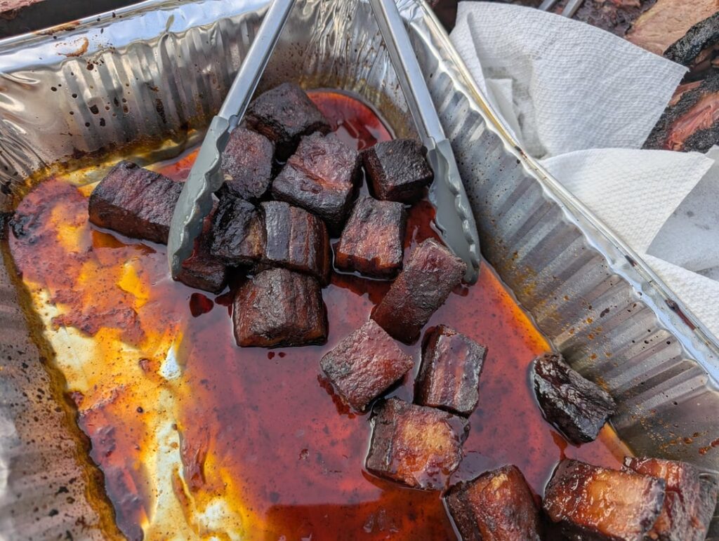 From entree to leftovers. Bacon Burnt Ends day of, vs. almost a week later as left over on a breakfast sandwich. From entree to leftovers. Bacon Burnt Ends day of, vs. almost a week later as left over on a breakfast sandwich.