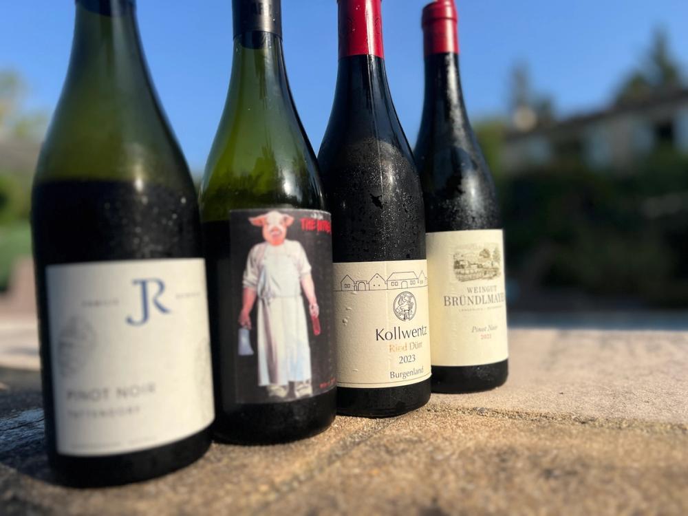 Chilled Austrian red wine