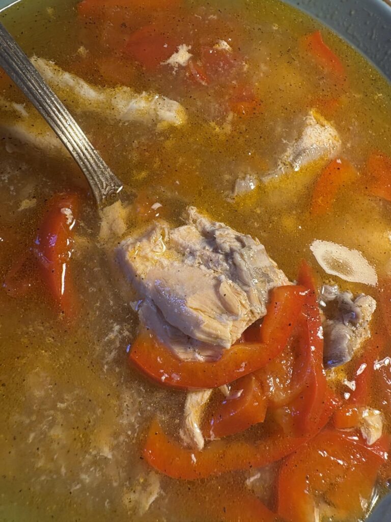 Amazing lazy salmon soup