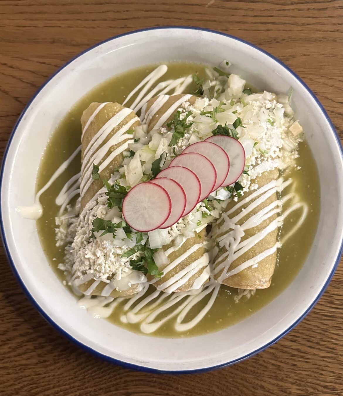 Enchiladas Verdes with Chicken @ Tecolote