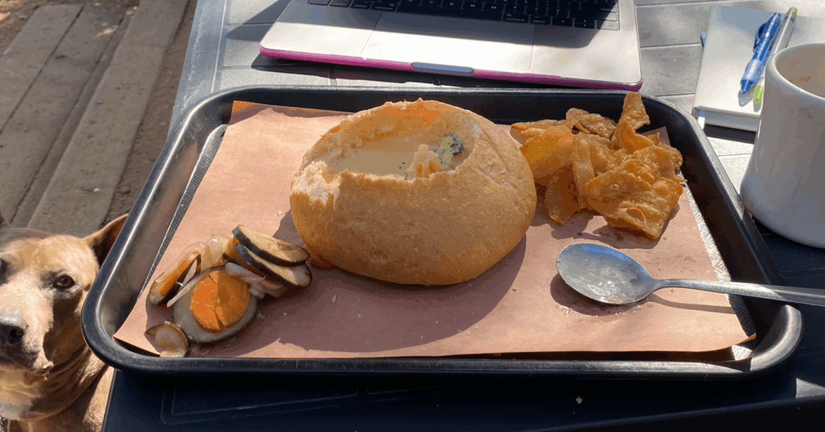 I still really miss Gourmand's - specifically the broccoli cheese soup in a bread bowl.