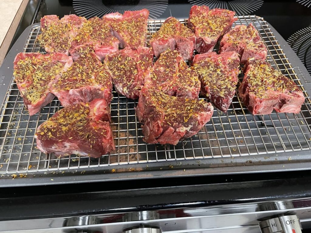 Grilled lamb loin chop. One of my faves.