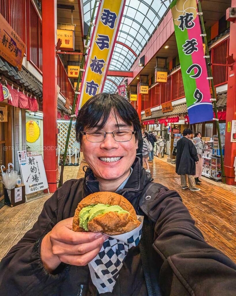 Matcha Melon Pan in Tokyo