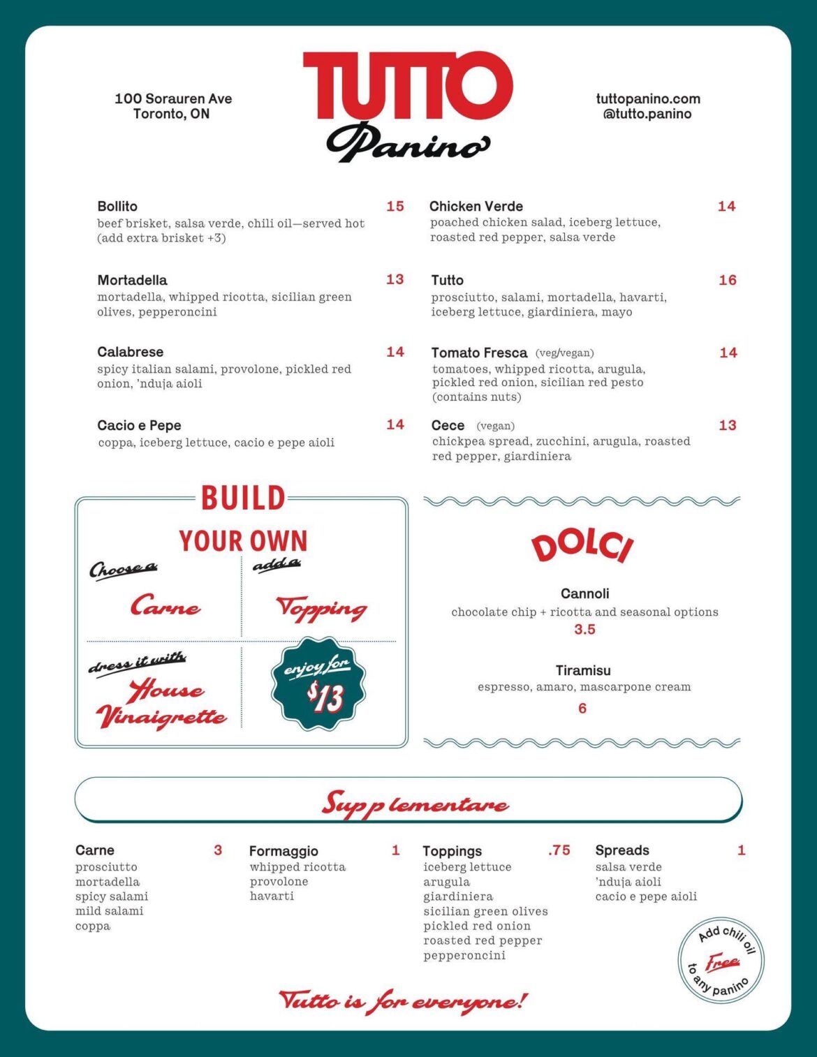 Tutto Panino, which Sandwich do you like best?