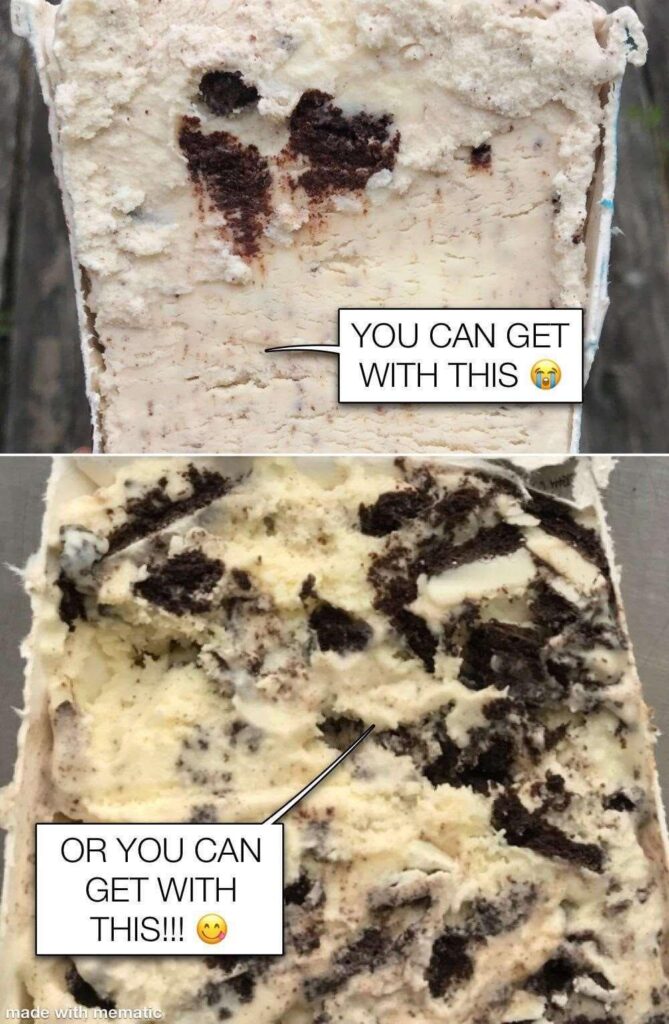 Store bought Cookies N Cream (Straus Family Creamery) vs mine. No contest