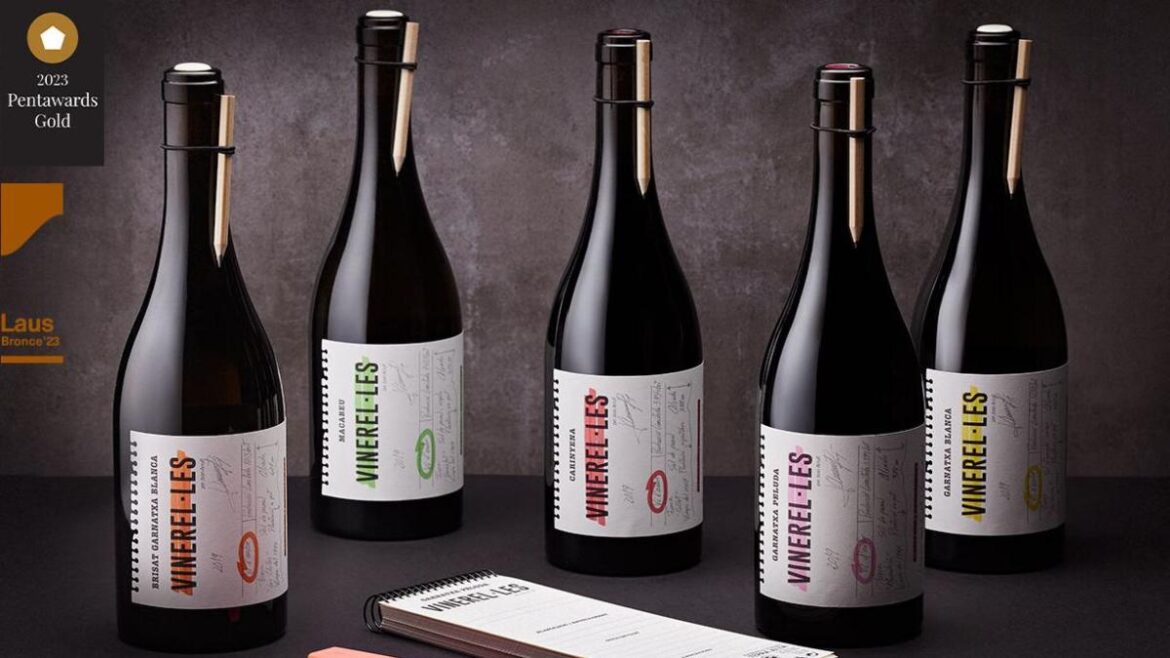 Who designs wine labels in Spain?