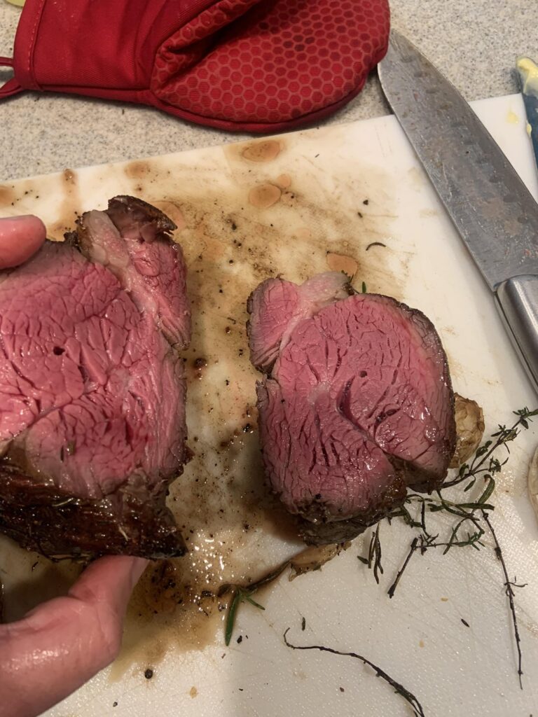 Roasted beef tenderloin