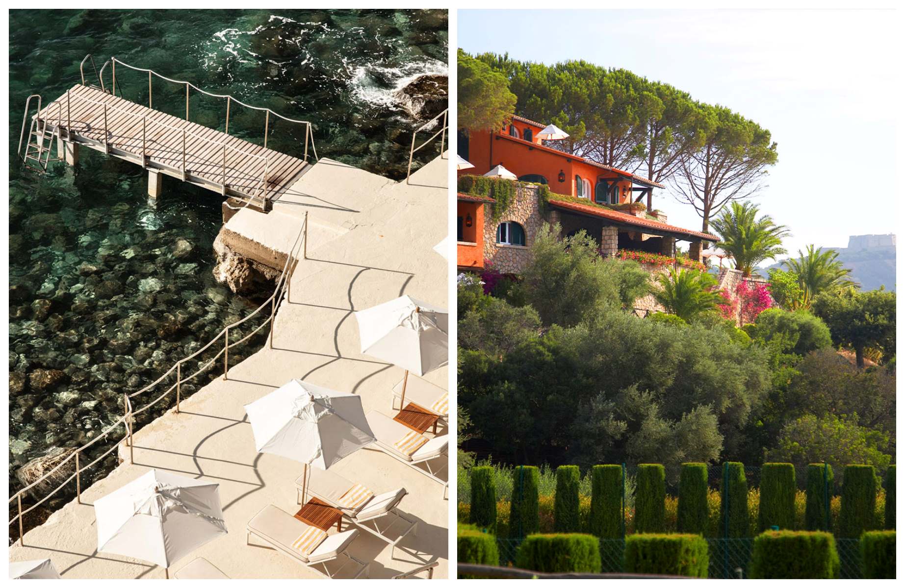 Il Pellicano offers cliffside luxury, Mediterranean gardens, and Tyrrhenian Sea views © Il Pellicano