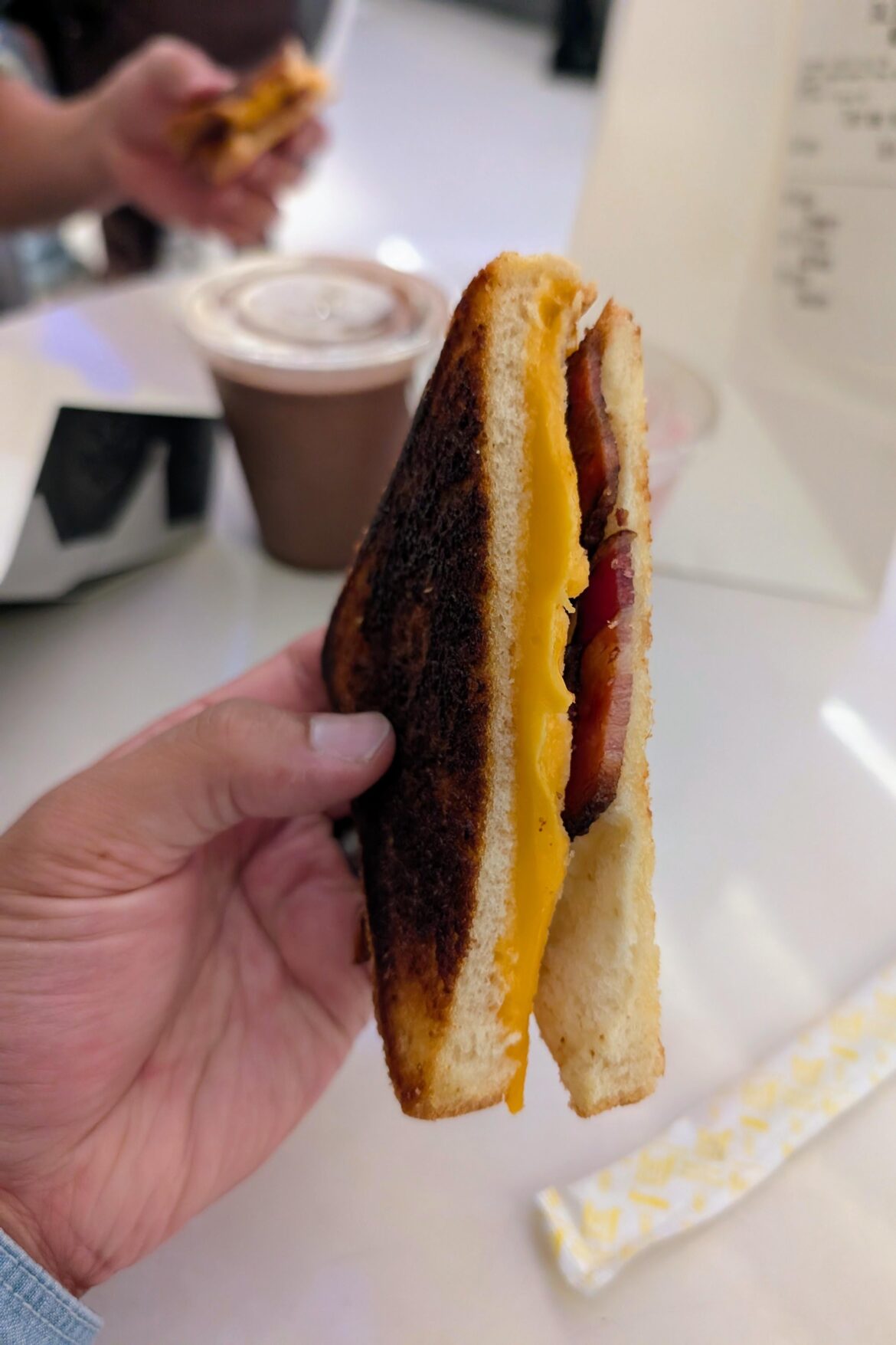 The claimed "Grilled Cheese" from the Tesla Diner August 5, 2026