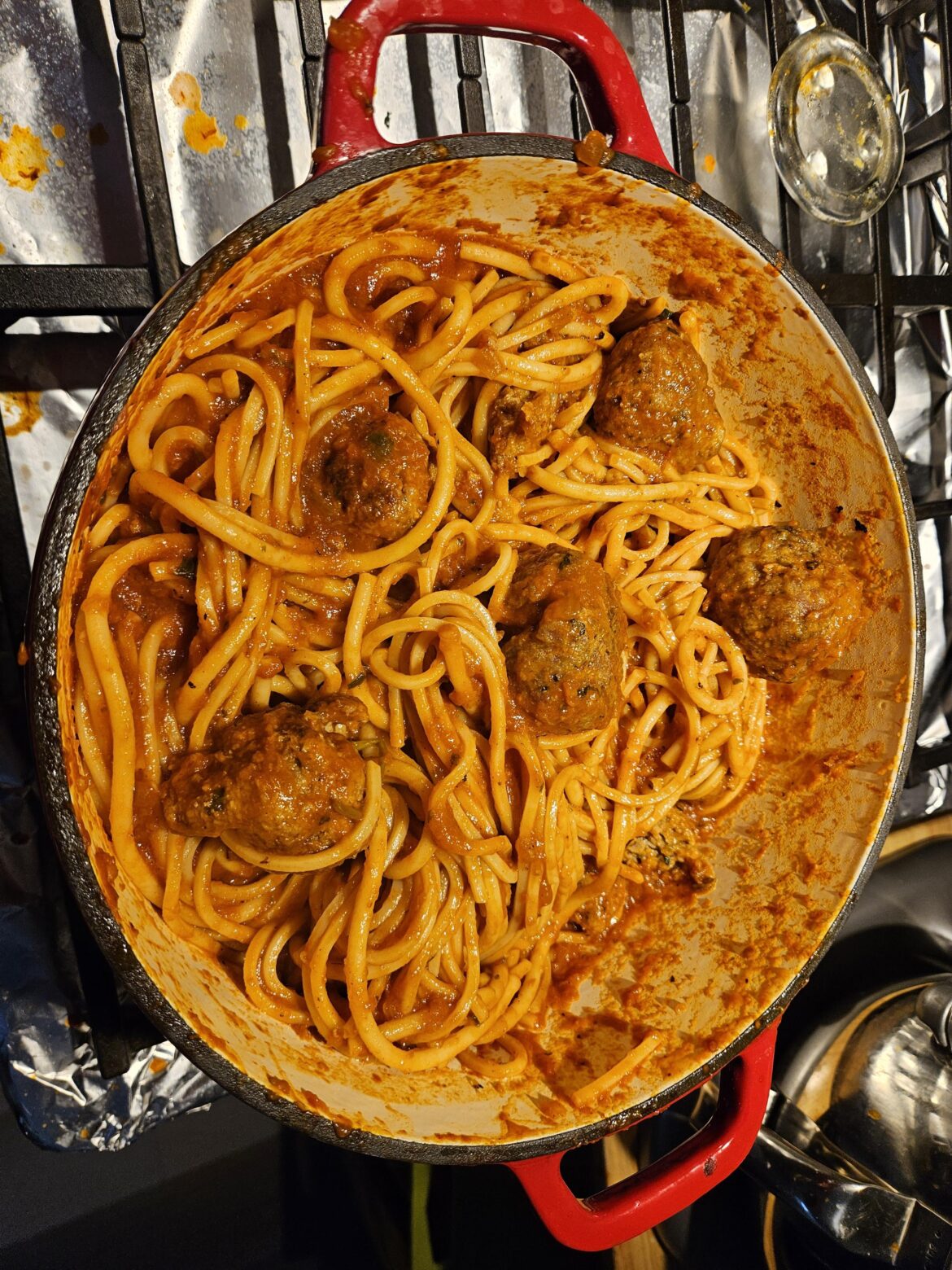 First time spaghetti and meatballs