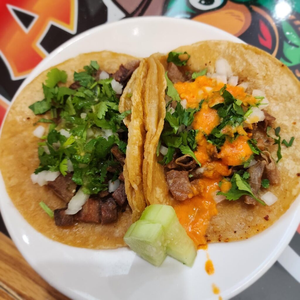 Lengua 👅 and tripa tacos in MI
