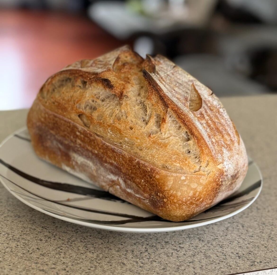 My dad always bakes me the best looking sourdough.