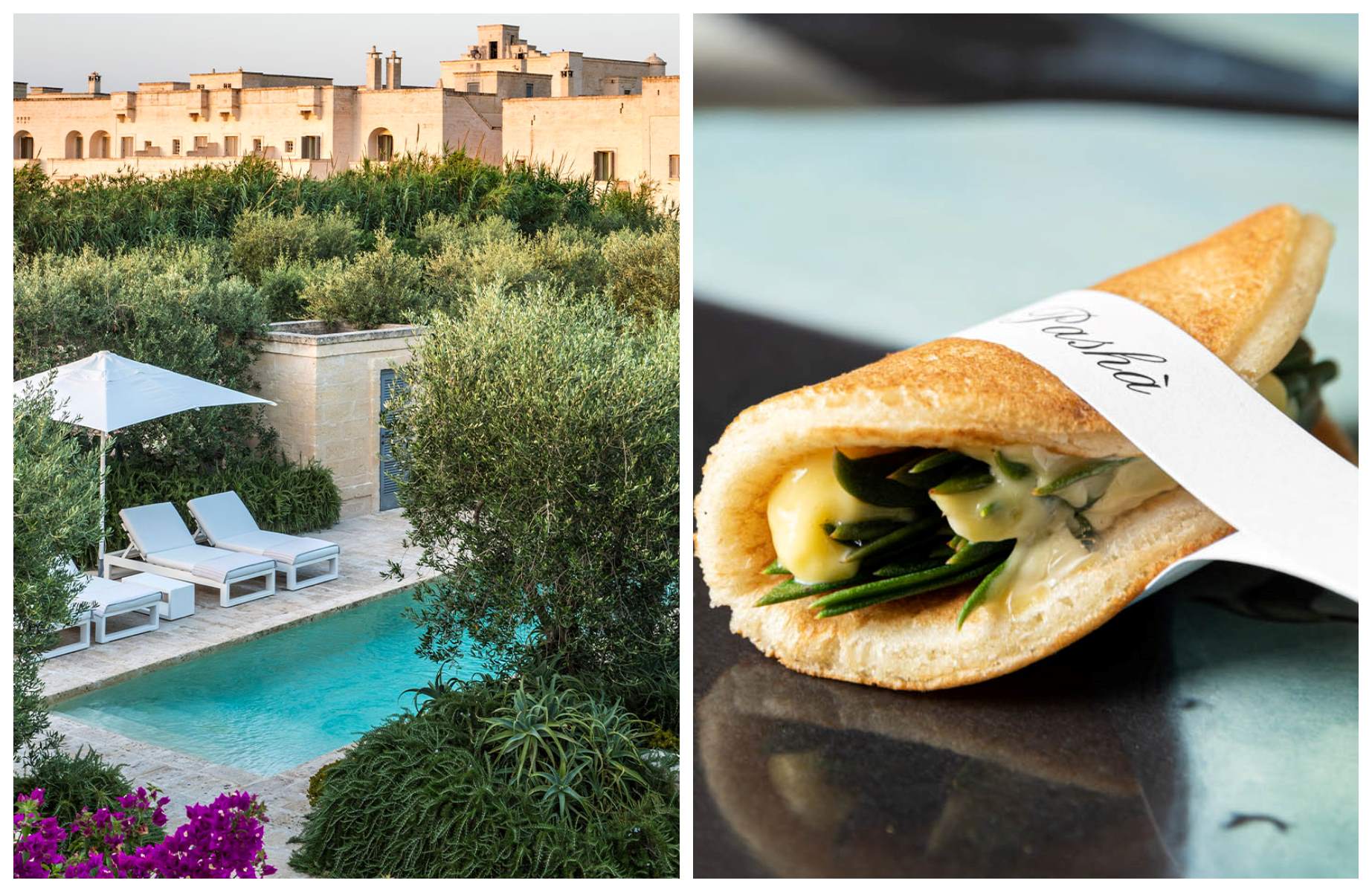 Discover Puglia’s heritage with modern Italian dining © (L) Borgo Egnazia / (R) Brainpull/Pashà