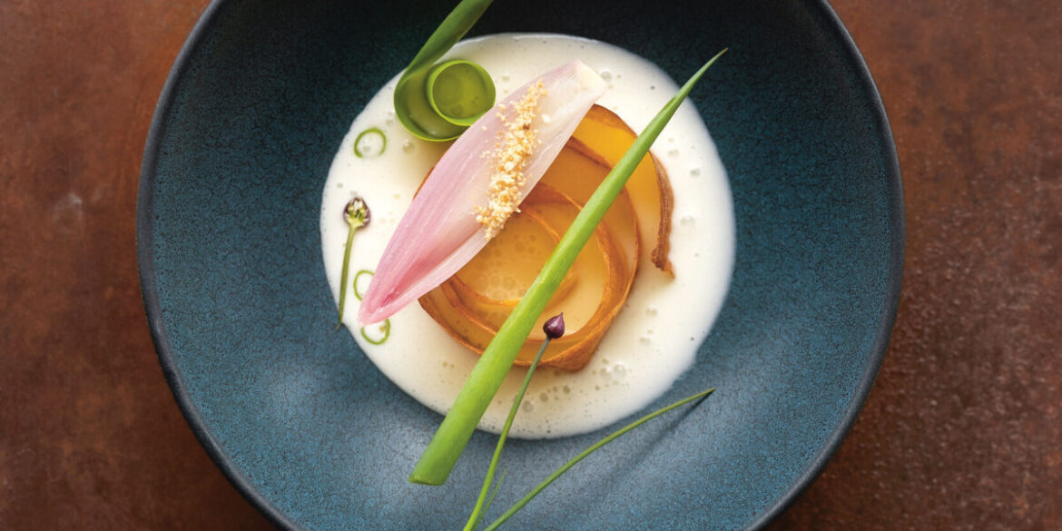 Discover the art of French cuisine with Sébastien Bras' white soup recipe