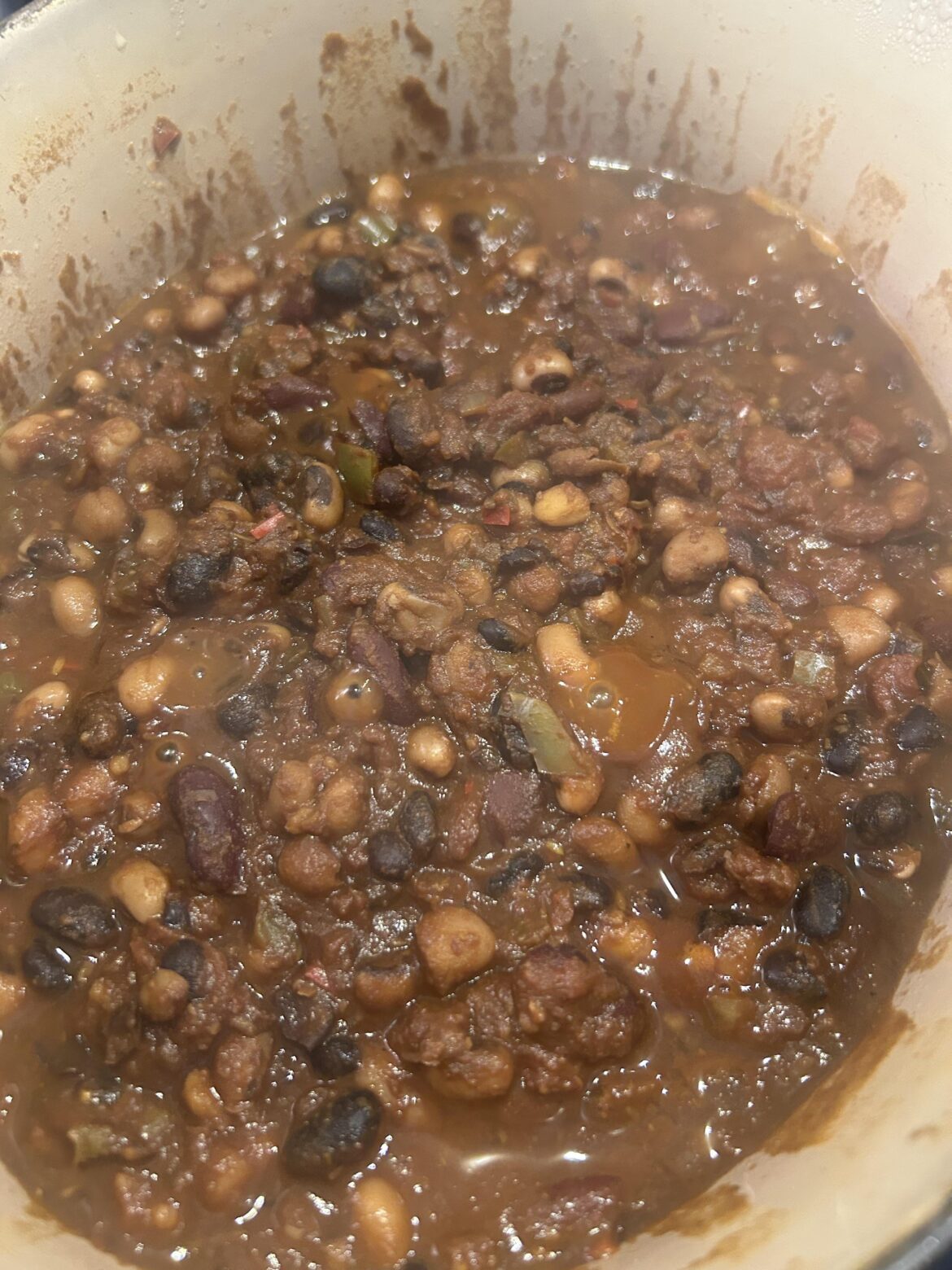 My 4 bean 4 pepper chocolate chilli