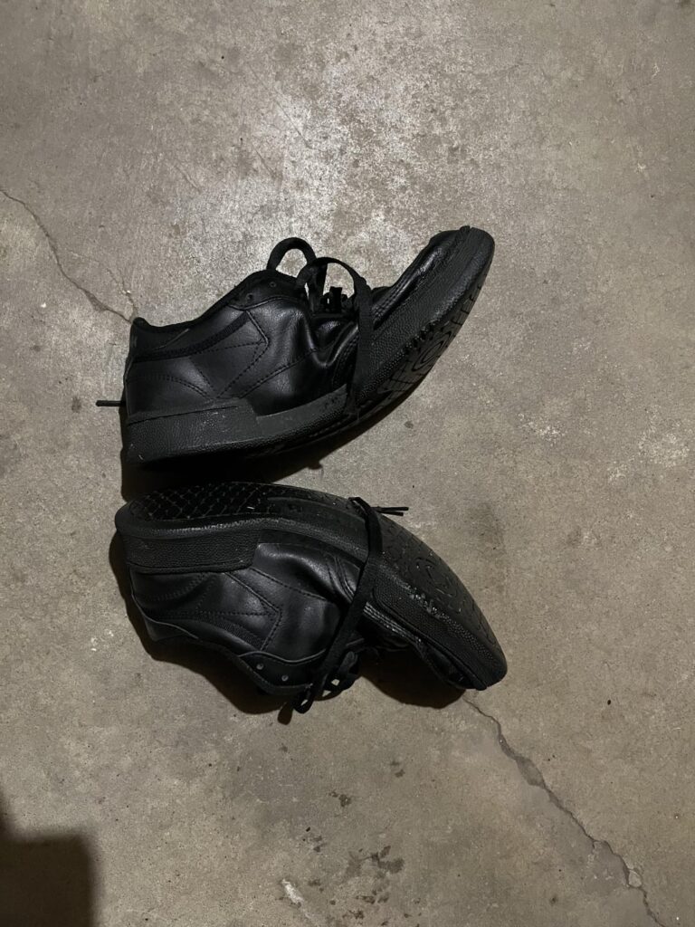 Told my dad I was having leg and foot pain to which he asked me, “What kind of shoes are you wearing?” …These are my kitchen shoes.