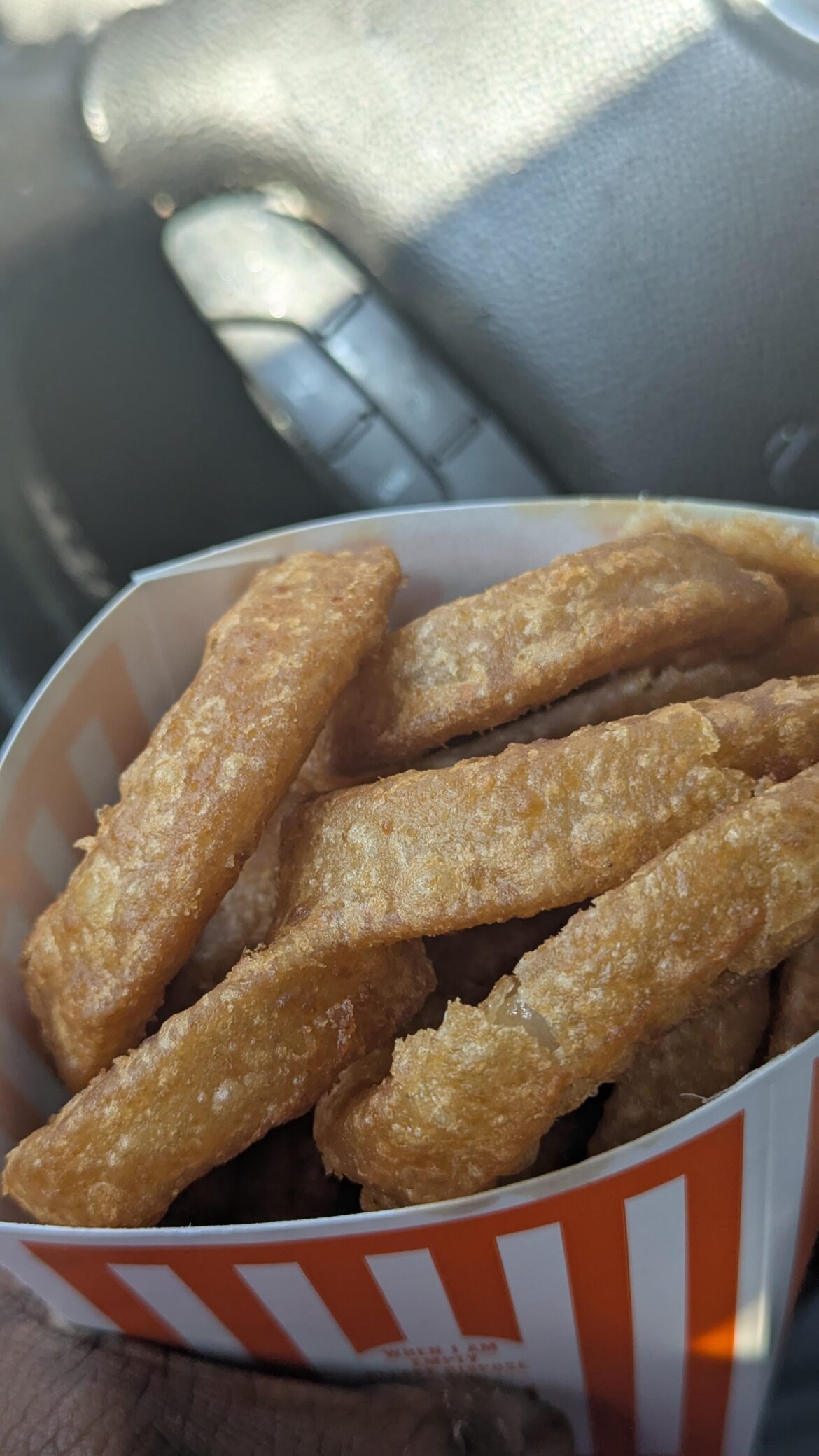 Scorching hot fresh onion rings for breakfast is the best thing ever.