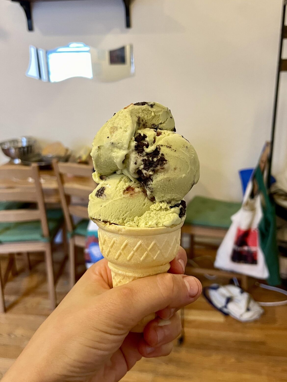 pistachio / Oreo / strawberry jam ... might just be the scoop of the summer!!