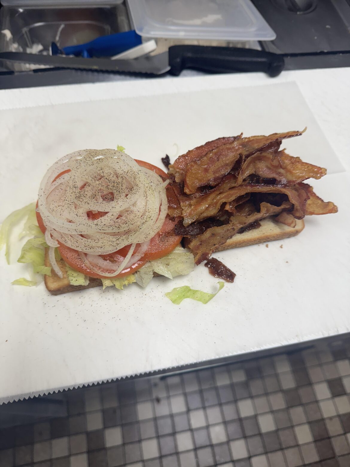 My BLTs don’t taste right without the pile of onion on it! Makes the sandwich just HIT!