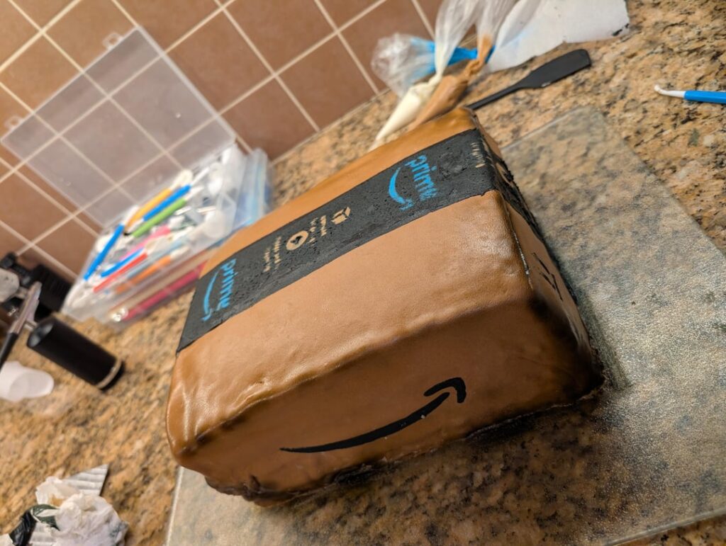 Family member was retiring from UPS so I made him this cake. The good news is he's still speaking to me.