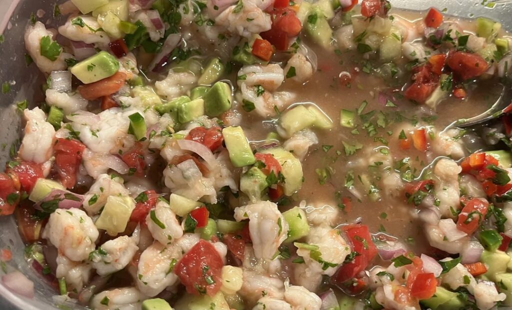 Shrimp Ceviche and a Salsa Macha Cameo