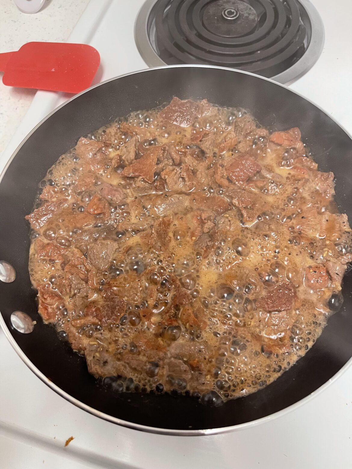 Is this an abnormal amount of liquid for some carne asada? No liquid was added