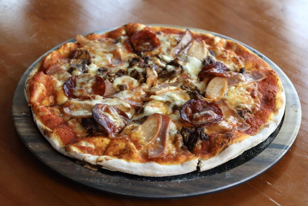 Misto Carne Pizza at Italian Patio.